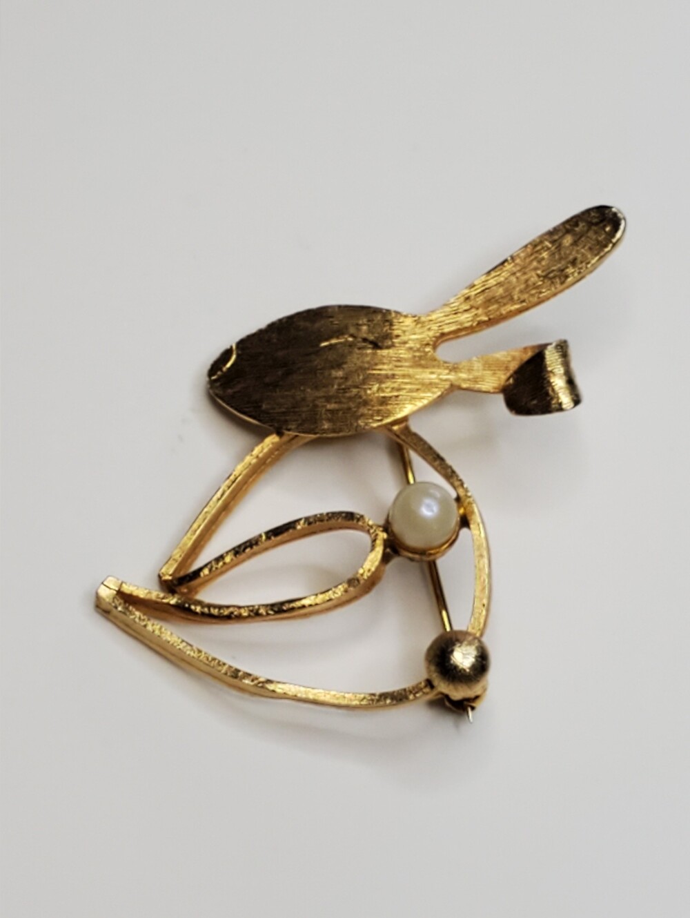Vtg. Mid-century Easter Bunny Rabbit Brooch